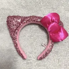 ユニバ ハローキティ スパンコール カチューシャ ピンク