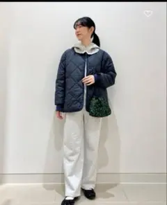 UNITED ARROWS キルティング　アウター　ネイビー　ジャケット