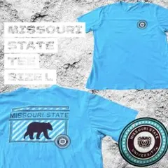 【L】OUTTA TOWN ミズーリ州大学 ベアプリント アメカジ カレッジT