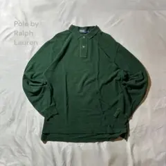 Polo by Ralph Lauren古着ポロシャツダークグリーン刺繍ロゴ