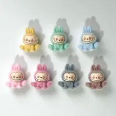 ラブブ labubu フロッキー ミニフィギュア パーツ デコ