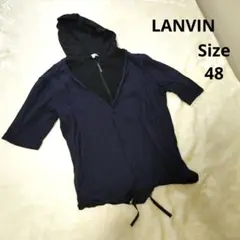 【かわいい☆LANVIN en blue】ジップ　薄いパーカー　サイズ48のサムネイル