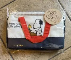新品 SNOOPY スヌーピー 保冷がま口　ランチバッグ スケーター