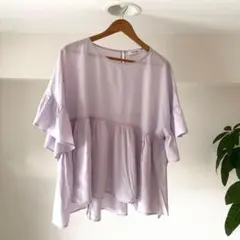 SONNY LABEL 薄紫 フリル袖 トップス 半袖ブラウス フリーサイズ