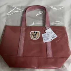 ラブラリーバイフェイラー　オールドテディ　ワッペントートバッグ　ピンク