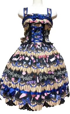 コルセット風 Poison de l'amour柄ジュリエットジャンパースカート コルセット風 Poison de l'amour柄ジュリエットジャンパースカート