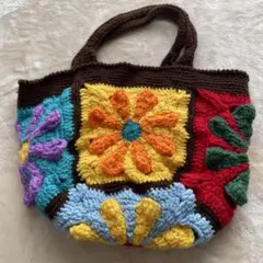 カラフル花柄トートバッグ