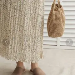 アーバンリサーチドアーズ　ドット　水玉　プリーツ　スカート　ロング　マキシ