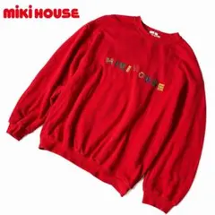 MIKI HOUSE ミキハウス ロゴスウェット 刺繍 チェック Lサイズのサムネイル