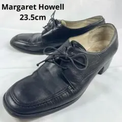 Margaret Howell レザー レースアップ シューズ 黒 23.5のサムネイル