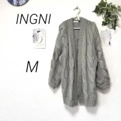 12811 INGNI イング ケーブルニットカーディガン M カジュアル