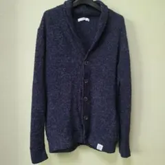 AZUL ネイビー ボタン付きカーディガン