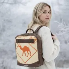 ELEPHBO 3wayリュック ラクダ柄 セメント再生素材