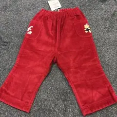新品ファミリアファミちゃん刺繍パンツ80