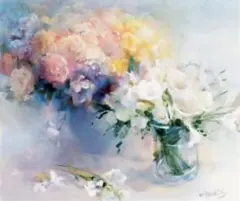 透明水彩原画パンジー春の花飾りA - メルカリ