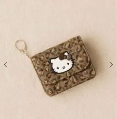 ローリーズファーム ハローキティ キルティング カードケース キーチャーム　豹柄