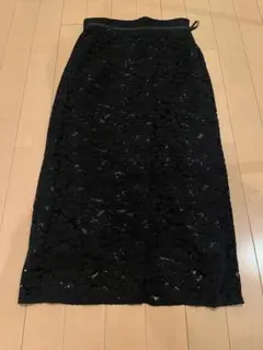 TRUDEA レースタイトスカート 黒 S 美品