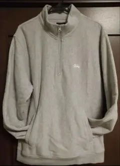 Stussy グレー ハーフジップ XL 美品 中古