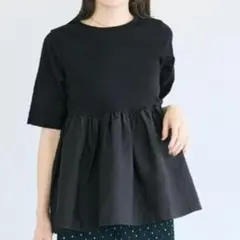 coca クルーネックドッキングカットソー