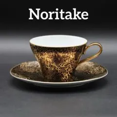Noritake ノリタケ 黒釉 金彩 菊紋 カップ＆ソーサー