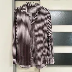 ストライプ長袖シャツ メンズLサイズ
