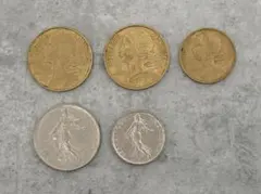 フランス旧硬貨3枚のサムネイル