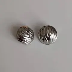 波模様のシルバー イヤリング 　ヴィンテージ