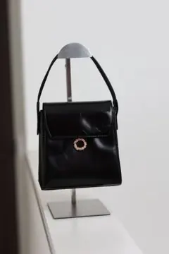 HANAE MORI ハナエモリ ハンドバッグ ブラック ゴールド金具