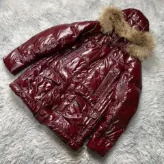 y2k お兄系 中綿ダウン風ジャケット L ワインレッド ファー付 メンズ