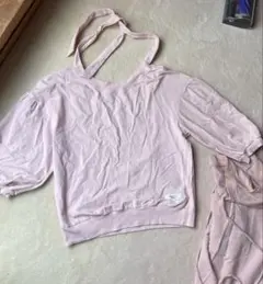 【海外古着】オープンバック　半袖　2枚