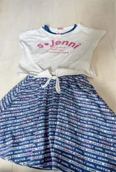 【Sister Jenni】総ロゴノースリーブワンピース＋Tシャツ　セット