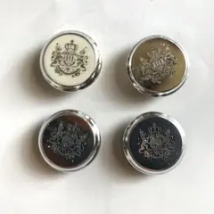 エンボス加工ボタン4個セット