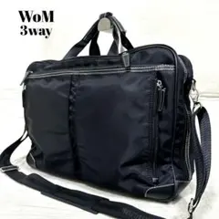 極美品 WoM 3way ビジネスバッグ リュック ショルダー A4 PC 軽量