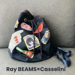 コラボ Ray BEAMS×Casselini リュック 裏地総柄 ワッペンのサムネイル