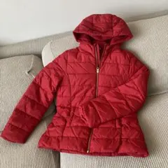 PETIT BATEAU レッド中綿コート 140cm