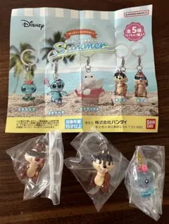 ディズニーサマーコレクション ストラップ5個セット　めじるしアクセサリー