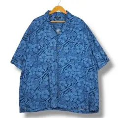 GEORGE 開襟 オープンカラー アロハシャツ ハワイアンシャツ レーヨン