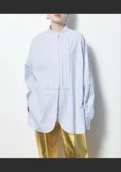 シティショップ　TUCK DRESS シャツ　ブルー　Mのサムネイル