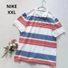 ナイキ Nike ボーダー ポロシャツ 半袖 コットン100% 大きいサイズ