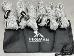 HIKEMAN テントロープ 約 4M 6本セット 自在金具付き 予備ロープ cのサムネイル