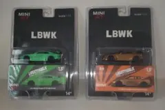 LibertyWalk MINIGT NissanGT-R 緑・茶 ２台セット
