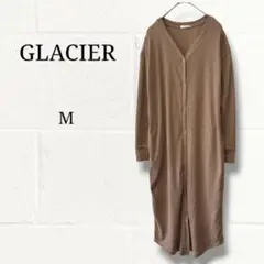 GLACIER グラシア リブニットロングカーディガン ワンピース 茶 Mのサムネイル