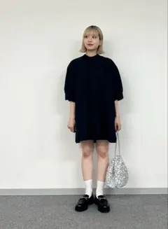 green label relaxing スタンドカラー チュニック ブラウス