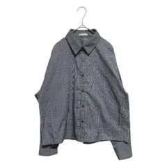 シネマクラブ シャツ L グレー　チェック　オーバーサイズ 体型カバー