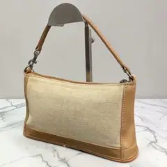 COACH ワンショルダーバッグ キャンバス×レザー 本革 ベージュ 美品✨