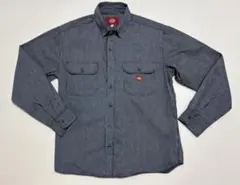 【Dickies／ディッキーズ】長袖 ワークシャツ ストライプ (M)