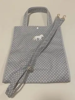 新品 Bojji.tokyo スワン刺繍 ドット柄 トートバッグ bojji スワン刺繍 トートバッグ - メルカリ