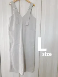 【冬物】アイボリー　オールインワン　スカート　ワンピース