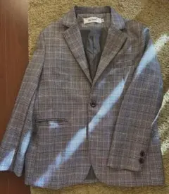 即日配送　チェック柄スーツセット（ベスト・パンツ付き）　160