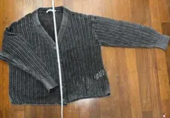 AMERICAN HOLIC 編み込みカーディガン L グレー